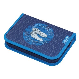 Herlitz - Plný penál, 2 chlopně, Dino modrý