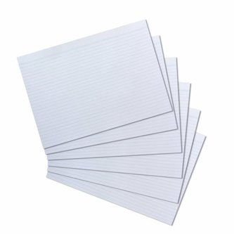 Herlitz - Karty do kartotéky A4, bílé, linka