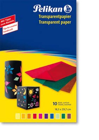 Pelikan - Barevný papír transparentní, 10 listů