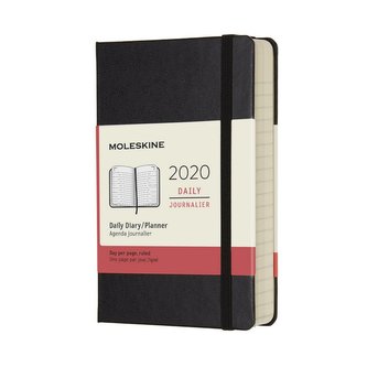 Moleskine: Diář 2020 denní tvrdý černý S