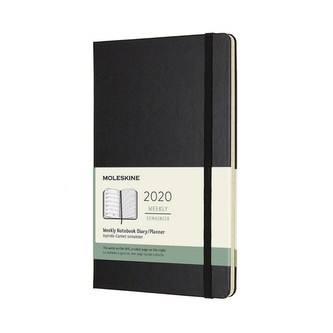 Moleskine: Plánovací zápisník 2020 tvrdý černý L