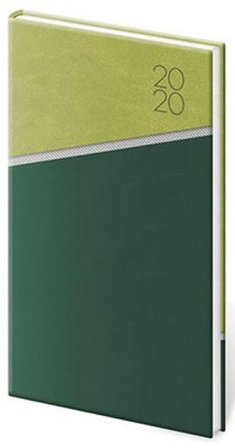 Diář 2020 - Line/týdenní/kapesní/zelený