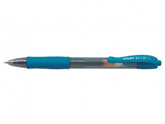 Gelové pero "G-2", světle modrá, 0,32 mm, stiskací mechanismus, PILOT