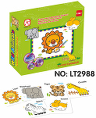Vybarvovací puzzle zvířátka
