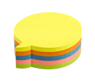 Kores Neonové bločky 70x70mm DIALOGUE tvar bubliny, mix 5 barev Kores Neonové bločky 70x70mm DIALOGUE tvar bubliny, mix 5 barev