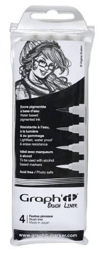Graph´it sada štětcových popisovačů, 4ks