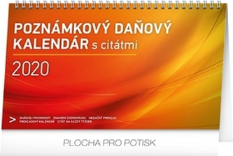 Stolový kalendár Poznámkový daňový s citátmi 2020