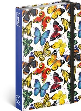 Diář 2020 - Motýli - týdenní, 11 × 16 cm