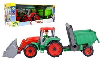 Auto Truxx traktor nakladač s přívěsem s figurkou v krabici 52x19x16cm 24m+