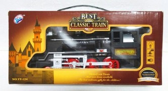 Lokomotiva plast 30cm na baterie se zvukem se světlem v krabičce 19x39x11cm