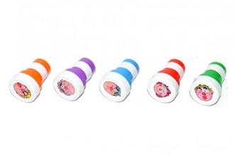 Razítko mini obličej kulaté plast 4cm
