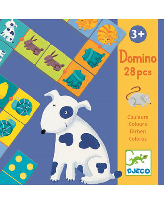 Djeco Domino Barevná zvířátka