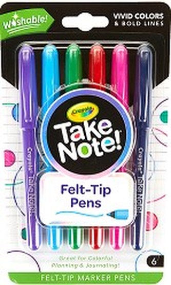 Crayola Take note popisovače smyvatelné 6 ks