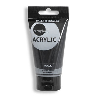 Daler - Rowney SIMPLY akrylová barva - Black 75 ml