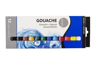 Daler - Rowney SIMPLY sada kvašových barev 12 x 12 ml