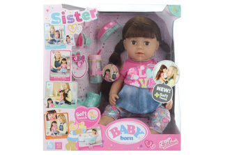 Starší sestřička BABY born Soft Touch brunetka,  43 cm