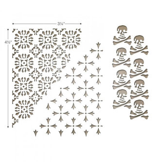 SIZZIX Thinlits vyřezávací  kovové šablony - pirátský mix 3 ks