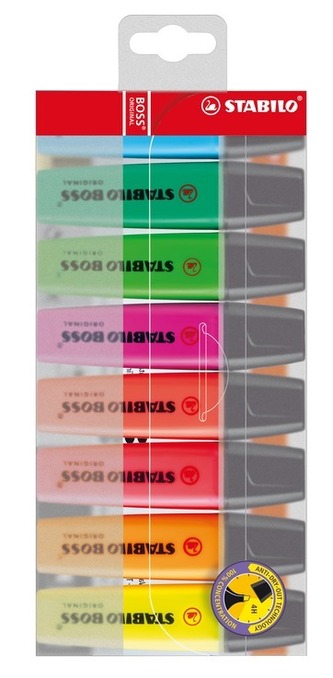 Zvýrazňovač "BOSS original", 8 barvy, 2-5mm, STABILO