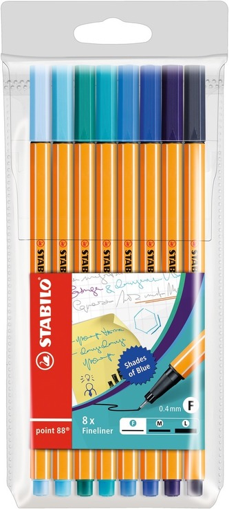 STABILO point 88 8 ks Pouzdro "SHADES OF BLUE"