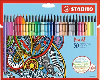STABILO Pen 68 30 ks Kartónové Púzdro