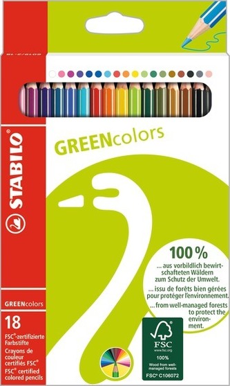 STABILO GREENcolors 18 ks Pouzdro