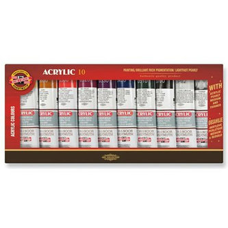 Koh-i-noor souprava akrylových barev 10 x 40 ml
