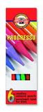 Barevné pastelky "Progresso 8755/6", 6ks, bez dřeva, KOH-I-NOOR