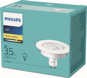 LEDspot Podhledové svítidlo Philips s paticí GU10 8718699667047 2700K 3W