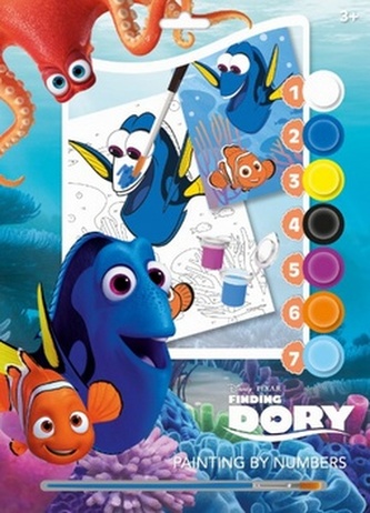 Maľovanie podľa čísel A4 Hľadá sa Dory