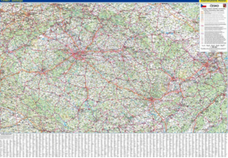 Česko nástěnná automapa