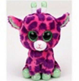 Plyš očka střední růžová žirafa