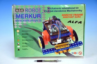 Stavebnice MERKUR Robotický slídil ALFA v krabici 36x27x5,5cm