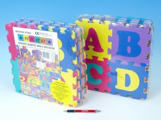 Pěnové puzzle 15x15 36 ks (písmena+čísla)