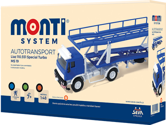 Stavebnice Monti 19 Autotransport Liaz 1:48 v krabici 31,5x16,5x7,5cm