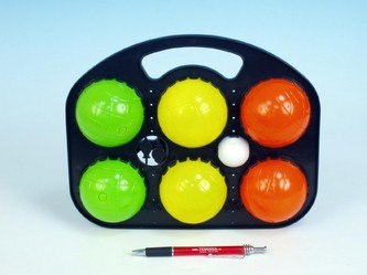 Petanque koule plast 6ks v sáčku 27x23cm