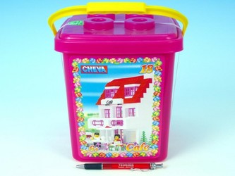 Stavebnice Cheva 18 Cukrárna plast 215ks v kbelíku 17x22x17cm Stavebnice Cheva 18 Cukrárna plast 215ks v kbelíku 17x22x17cm