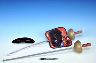 Kord/Meč plast 62cm se škraboškou v síťce