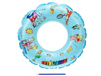 Kruh nafukovací Čtyřlístek transparentní 50cm v sáčku