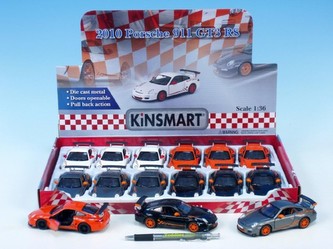 Auto Kinsmart Porsche 911 GT3 RS 2010 kov 12cm 1:36 4 druhy