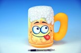 Polštář pivní sklenice Pivo plyš 22cm
