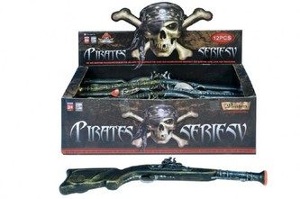 Puška/Pistole pirátská plast 50cm 12ks v krabici