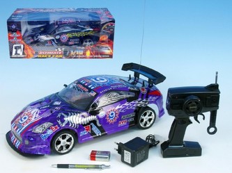 Auto RC Race Car 43cm 1:10 na vysílačku na baterie 1x10V 1x9V v krabici