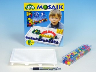 Mozaika klobouček 1,5cm hladký 72ks v krabici 21x24x3cm