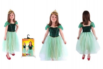 Kostým princezna Anička zelená, vel. S karneval v sáčku