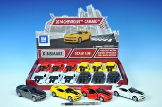 Chevrolet Camaro Kinsmart 1:38 kov 12cm zpětný chod 4barvy 12ks v DBX