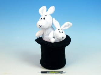 Bob a Bobek s kloboukem plyš česky mluvící  18 a 23cm na baterie