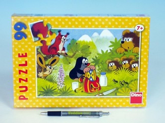 Puzzle Krtek s koláčem 26,4x18,1cm 99 dílků v krabici 27x19x3,5cm