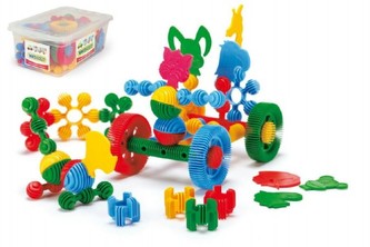 Kostky stavebnice Funny Block  Wader v plastovém boxu