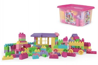 Stavebnice kostky v plastovém boxu pro dívky Wader