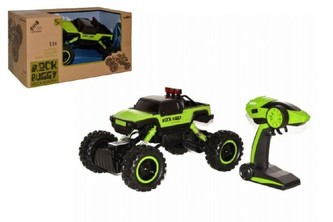 Auto RC Rock Buggy 33cm s adaptérem 24MHz 4x4 offroad plast na baterie v krabici